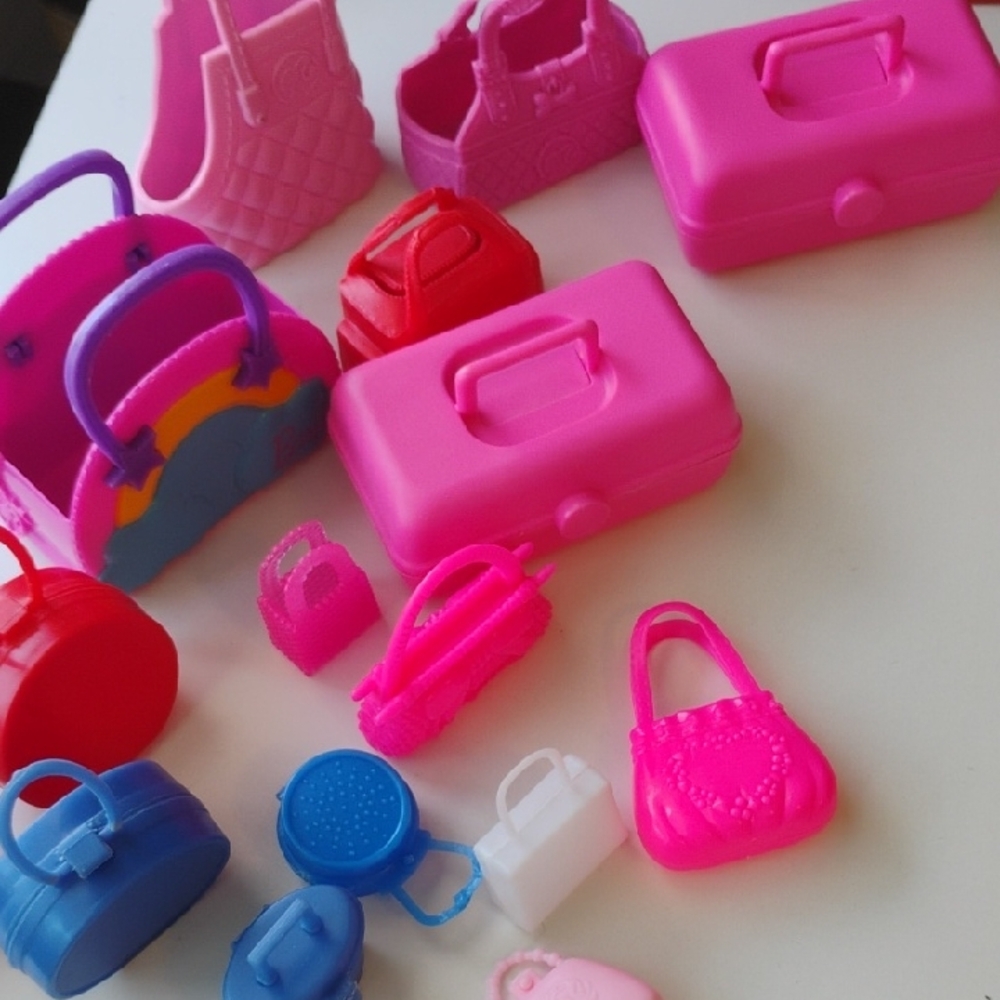 Mattel Pink and Blue Doll Accessories Set